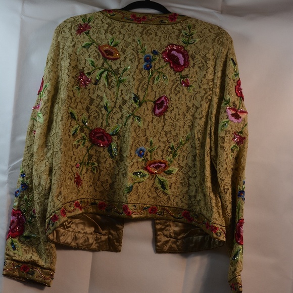 TOGETHER Beaded, Sequinned, embroidered, Lace Jacket SZ 16 - Picture 3 of 11